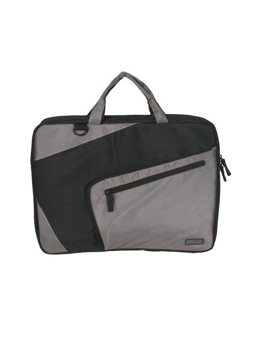black & grey  polyester  laptop bag - 15199940 - Very Small Image - 1