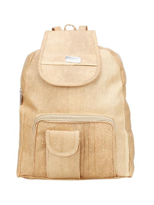 beige leatherette (pu) regular backpack - 15200153 - Very Small Image - 1