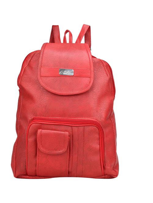 red leatherette (pu) regular backpack - 15200155 - Very Small Image - 1