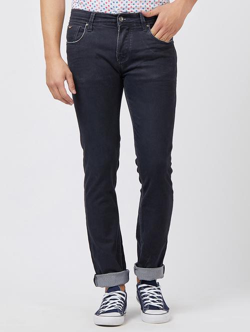 blue cotton plain  jeans - 15201667 - Very Small Image - 1