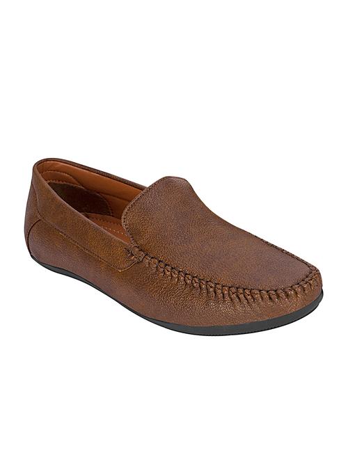 brown leatherette slip on loafer - 15203685 - Very Small Image - 1