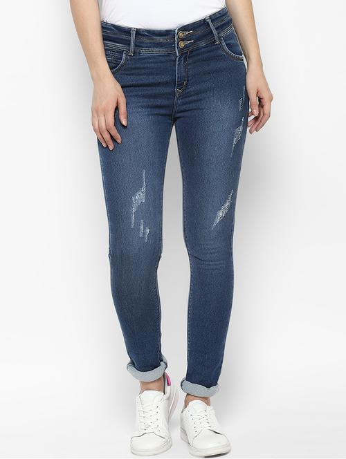 blue denim distressed jeans - 15205761 - Very Small Image - 1