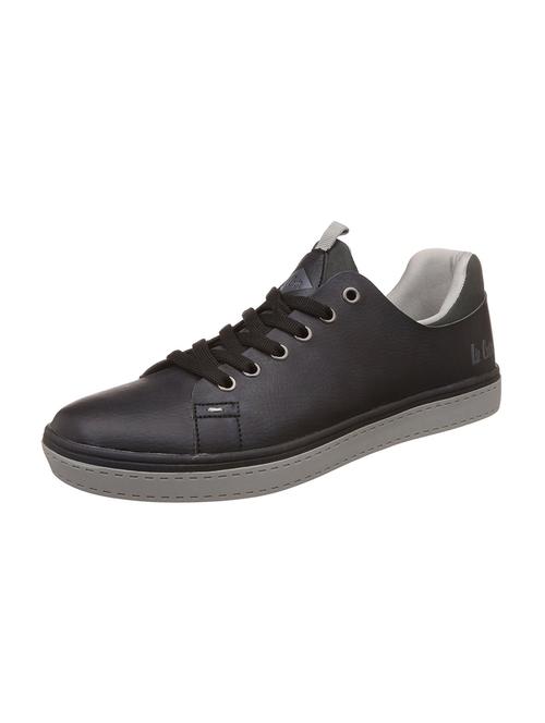 black leather lace up sneaker - 15206391 - Very Small Image - 1