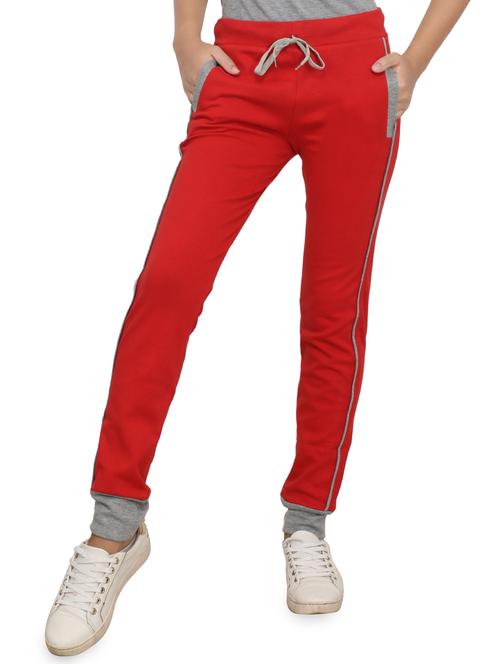 red cotton track pants - 15209189 - Very Small Image - 1