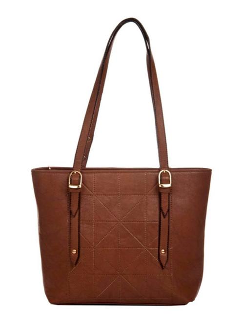 brown leatherette (pu) handbag - 15209867 - Very Small Image - 1