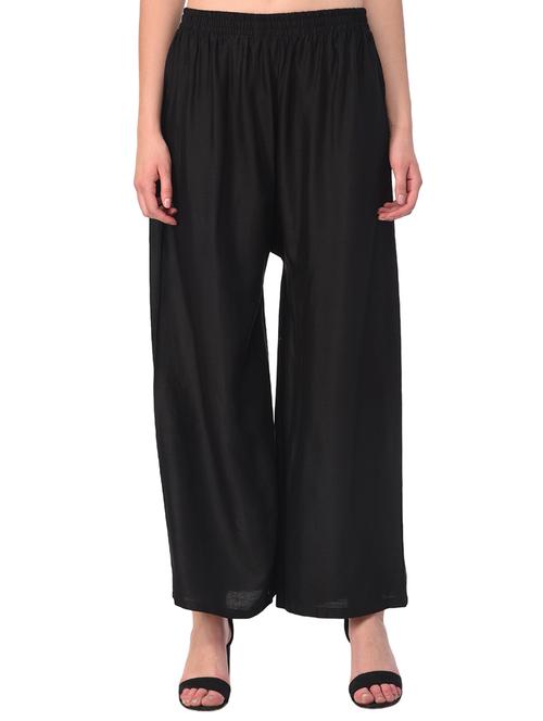 black viscose palazzos - 15211158 - Very Small Image - 1