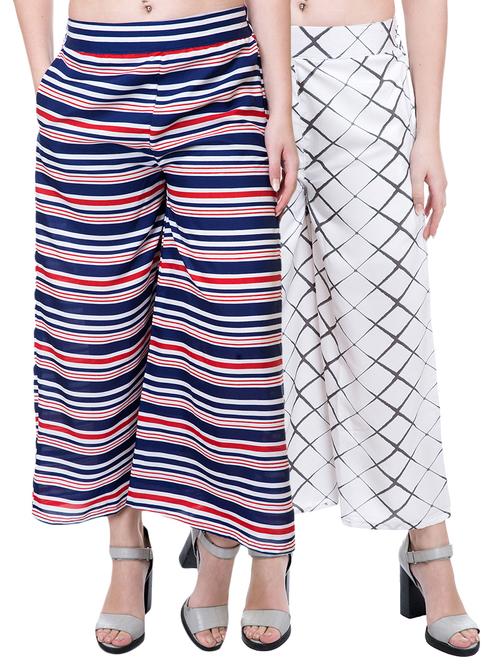 set of 2 multi colored palazzo - 15211450 - Very Small Image - 1