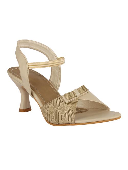 Beige Faux Leather Back Strap Sandals - 15213363 - Very Small Image - 1