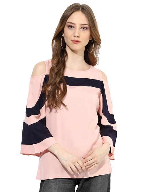 cold shoulder bell sleeved top - 15214081 - Very Small Image - 1