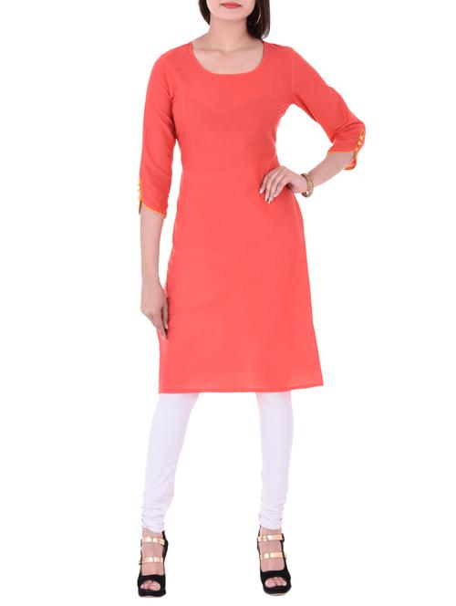 solid straight kurta - 15216088 - Very Small Image - 1