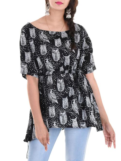 conversational printed a-line kurti - 15216097 - Very Small Image - 1