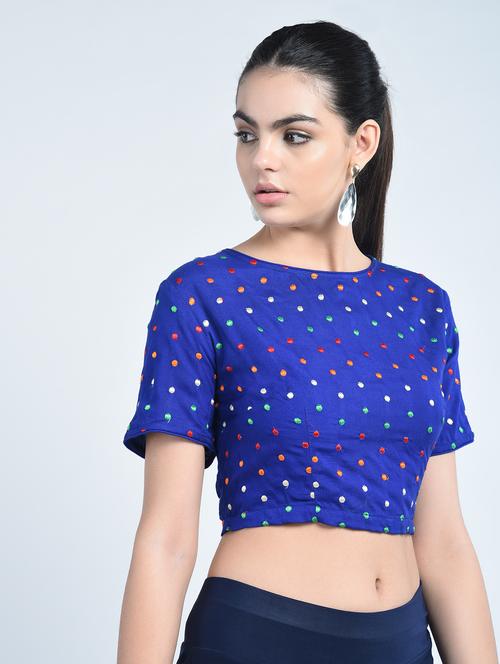 multi thread embroidered blouse - 15217417 - Very Small Image - 1