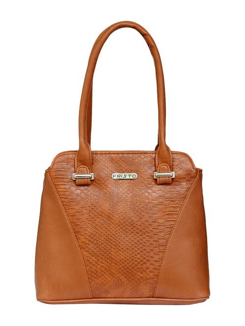 tan leatherette (pu) handbag - 15217665 - Very Small Image - 1