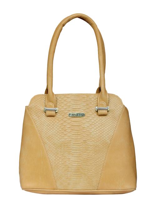 cream leatherette (pu) handbag - 15217666 - Very Small Image - 1