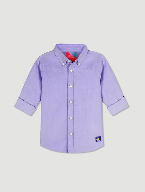 roll up sleeve elbow patched shirt - 15217880 - Very Small Image - 1