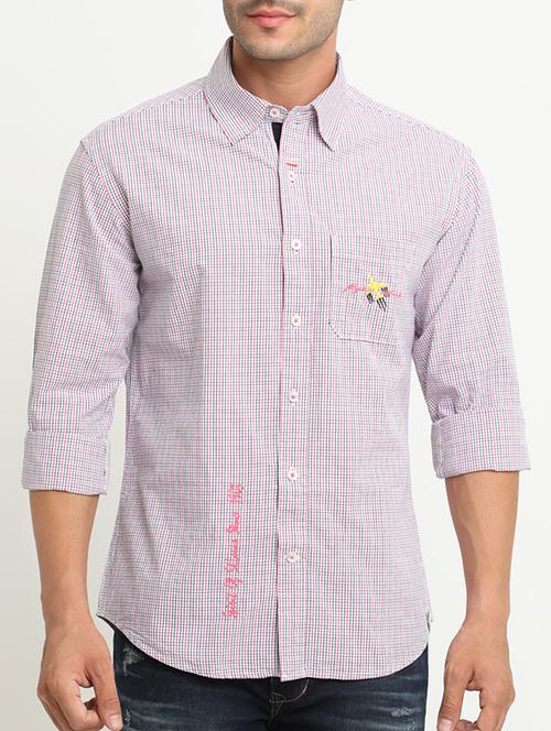 pink cotton casual shirt - 15218112 - Very Small Image - 1