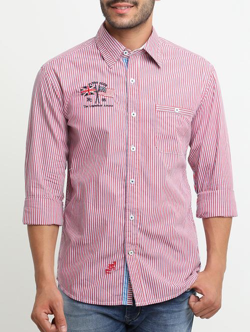 red cotton casual shirt - 15218117 - Very Small Image - 1