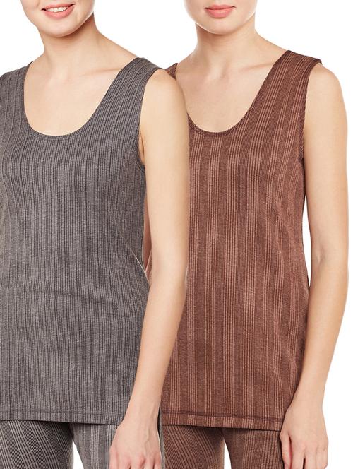 set of 2 multicolored cotton thermal tops - 15218428 - Very Small Image - 1