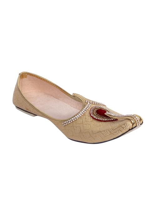 beige handicraft slip on juti - 15219274 - Very Small Image - 1
