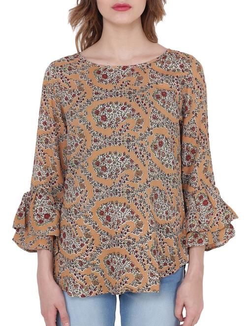 floral flute sleeved top - 15219324 - Very Small Image - 1