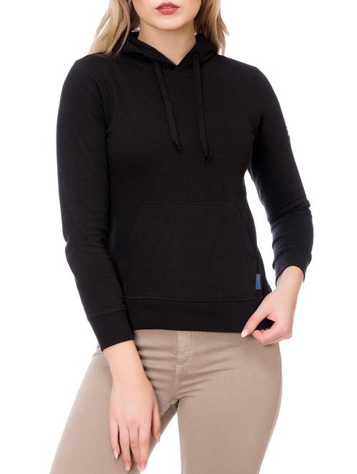 hooded neck solid sweatshirt - 15219577 - Very Small Image - 1