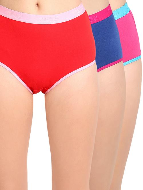 set of 3 multi colored cotton panties - 15220073 - Very Small Image - 1