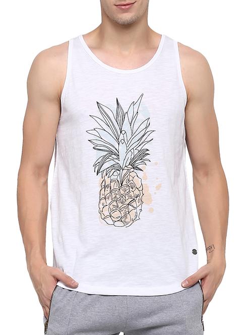 white cotton  vest - 15220651 - Very Small Image - 1