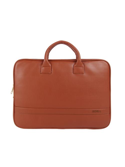brown leatherette laptop bag - 15220819 - Very Small Image - 1