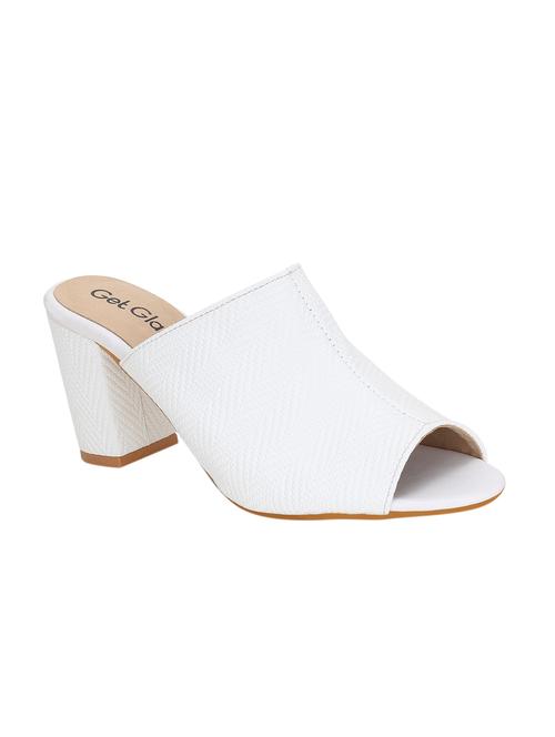 white leatherette mules sandals - 15221027 - Very Small Image - 1