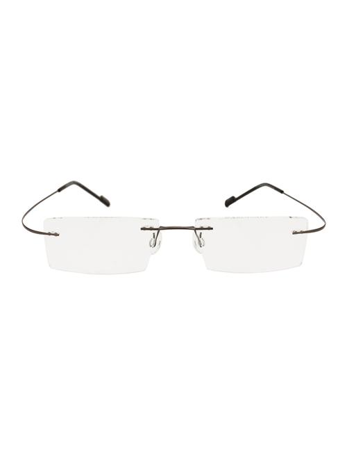 royal son rimless rectangular spectacle frame for women (rs02090er|50|transparent lens) - 15221514 - Very Small Image - 1