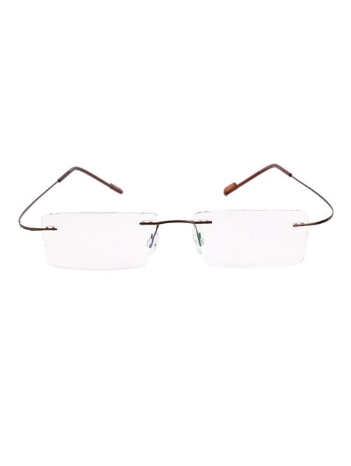royal son rimless rectangular spectacle frame for women (rs04920er|50|transparent lens) - 15221522 - Very Small Image - 1