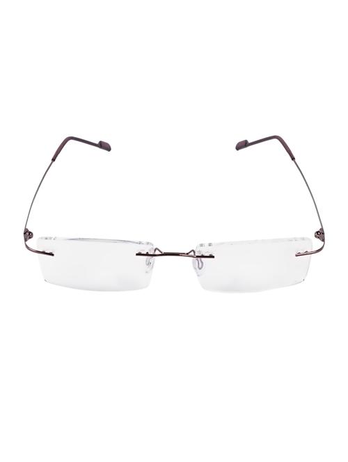 royal son rimless rectangular spectacle frame for women (what0820|50|transparent lens) - 15221535 - Very Small Image - 1
