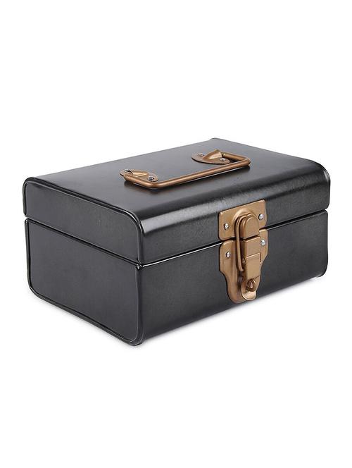 vintage style metal trunk, decorative box, storage chest antique black - 15222241 - Very Small Image - 1