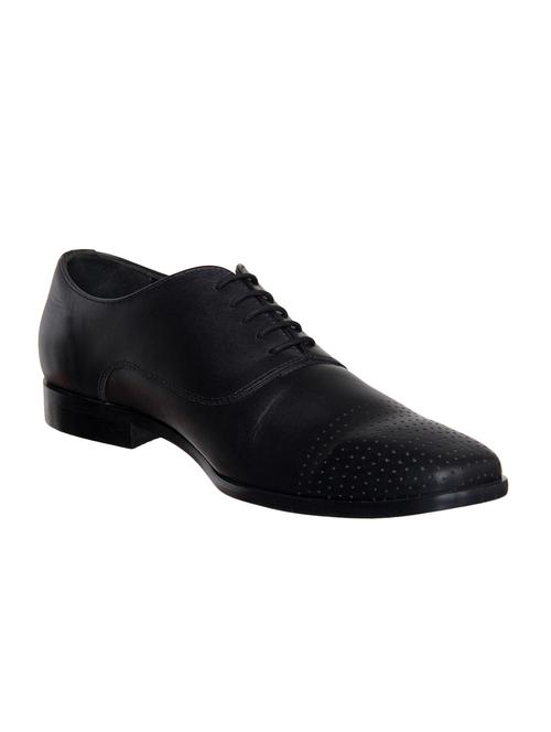 black leather lace-up oxford - 15222590 - Very Small Image - 1