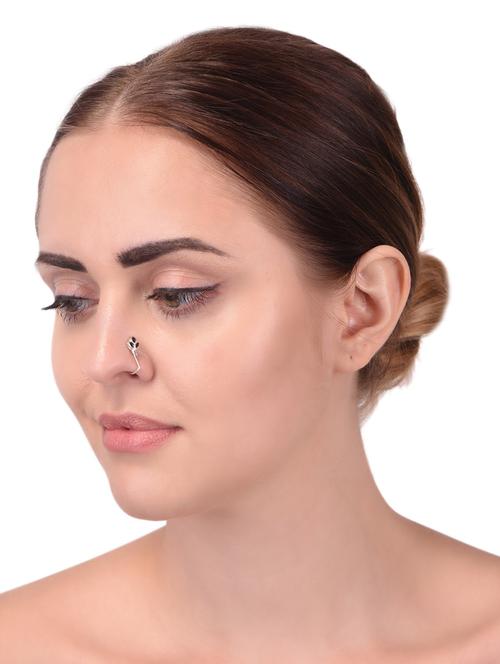 black silver nose pin - 15222784 - Very Small Image - 1