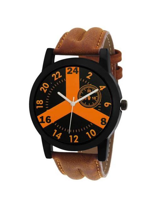 surbhi fashion men's brown leather watch - 15225077 - Very Small Image - 1