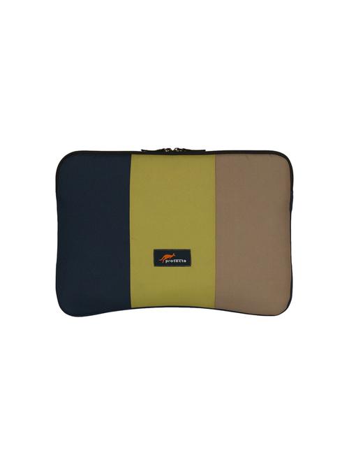 navy, beige and green laptop sleeve - 15226227 - Very Small Image - 1