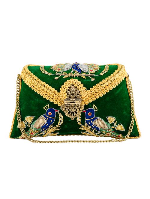 green suede box clutch - 15227355 - Very Small Image - 1