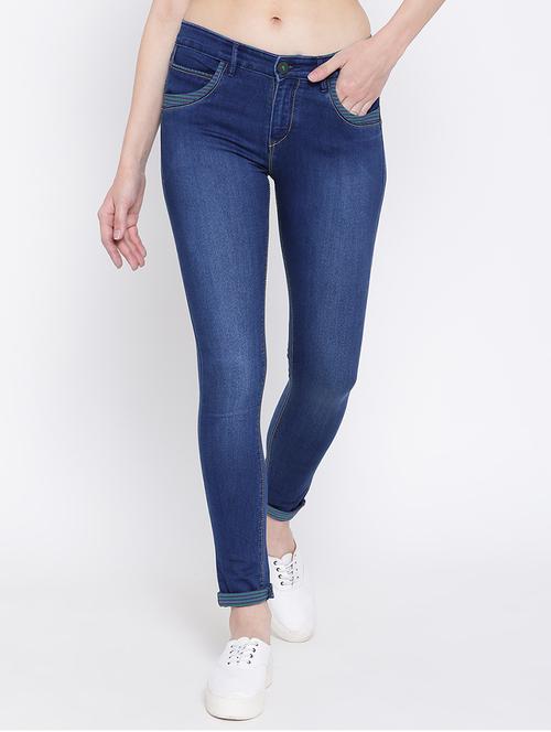 blue stone wash denim jeans - 15227569 - Very Small Image - 1