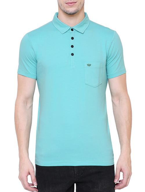 blue cotton polo t-shirt - 15227702 - Very Small Image - 1