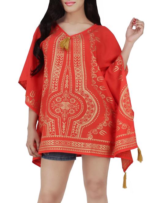 foil print kaftan - 15228055 - Very Small Image - 1