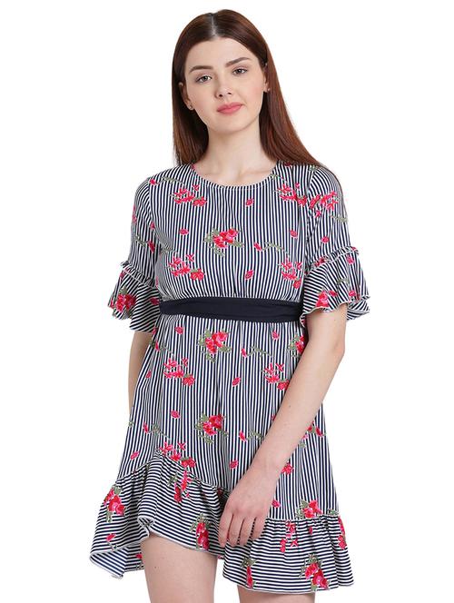 navy blue empire line dress - 15228167 - Very Small Image - 1