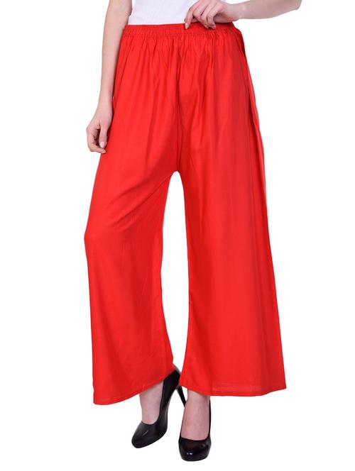 orange cotton straight palazzo - 15228346 - Very Small Image - 1