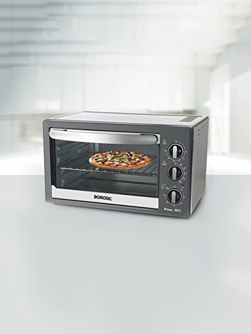 borosil prima 30 liter 1500 watt convection oven toaster griller (otg), shiny silver body - 15231623 - Very Small Image - 1