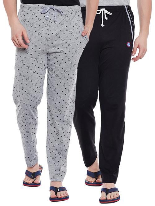 multi colored cotton  full length track pant - 15231792 - Very Small Image - 1