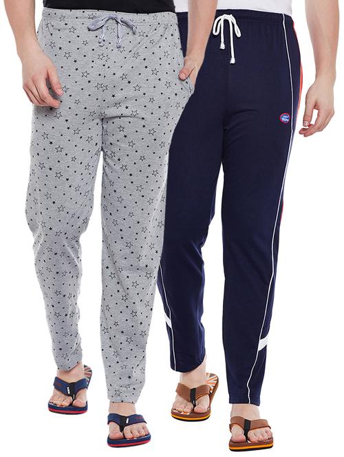 multi colored cotton  full length track pant - 15231797 - Very Small Image - 1