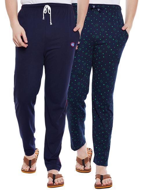 multi colored cotton  full length track pant - 15231810 - Very Small Image - 1