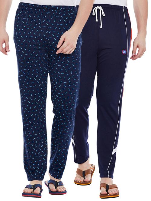 multi colored cotton  full length track pant - 15231835 - Very Small Image - 1