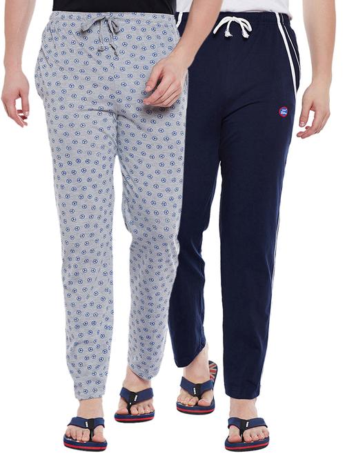 multi colored cotton  full length track pant - 15231851 - Very Small Image - 1