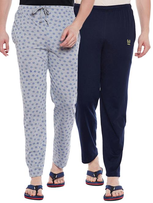 multi colored cotton  full length track pant - 15231863 - Very Small Image - 1